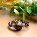 ブラウンシンプルビーズリング⭐︎