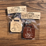 ひと休みキツネのキーホルダー／トートバッグ