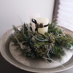 【選べるキャンドル付き♩】2WAY クリスマスシンプルリース / プリザーブド /繰り返し飾れる