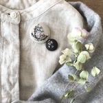 刺繍ブローチ　2個セット