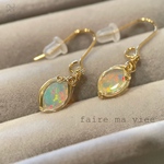 天然石 14kgf オパール ピアス/イヤリング