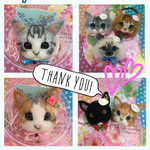 かずえ様専用 猫 羊毛フエルトストラップオーダー
