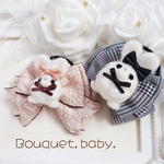 感謝リボンセット🎀ころりんうさ🐰フリルレースリボンバレッタ🎀リボン୨୧キッズ୨୧プレゼントにも💛 Bouquet & baby 