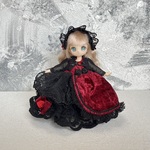 【R様専用ページ】ルージュノワールドレスとヘッドドレス　  オビツ11、ピコニーモ P用