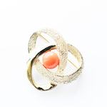Vintage SARAH COVENTRY gold×orange brooch