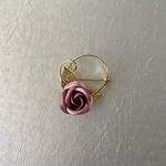Vintage 90s retro pink metal rose brooch レトロ ヴィンテージ ピンク メタル ローズ ブローチ