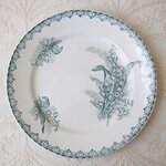 TB0735B フランス　ST AMND MUGUET　サンタマン　スズラン　鈴蘭　プレート　平皿　B