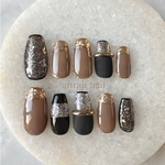  【オーダー】black × beige modenail