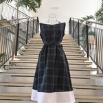 【クラシカルワンピース】　ブラックウォッチ　サマーコットンドレス（M）