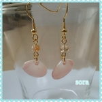 [SALE]桜貝とガラスビーズのピアス/イヤリング