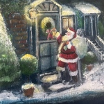 ꧁  ⭐︎サンタクロース　イブの夜⭐︎꧂   聖夜　トールペイント　