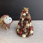 一点物／新作【クリスマス】木の実たっぷりのクリスマスツリー　Ｓサイズ　ナチュラル・ホワイト