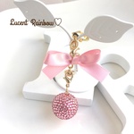 【Summer Sale 46% off】送料無料! スワロ ボール  キーチェーン ♡ライトローズ