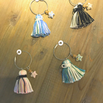 フリンジガラス瓶キーホルダー