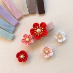 梅の髪飾り〜お花２つ〜ヘアクリップ○ちりめん細工　つまみ細工○キッズ　ベビー