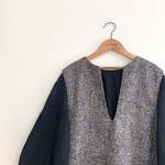  再販★LADY'S★ネップへリンボンのキーネックジレ