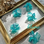 再販/4pcs)【パーツ】frill latte_flower parts #EM