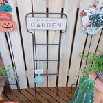ホワイト系プレート付き！GARDENはしごピック【ガーデン雑貨】オシャレなディスプレイ雑貨♡ジャンクガーデンにも