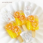 オレンジティーのアイスキャンデー(３種の仕上がりから選べます)( popsicle /スイーツデコ/フェイクスイーツ/フェイクフード/食品サンプル/ミニチュアフード)