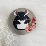 チンチラ　小動物　缶バッジ