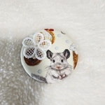 チンチラ　小動物　缶バッジ