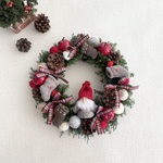 妖精のクリスマスリース〈ベージュ〉（23cm）