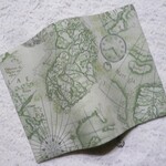 ブックカバー・文庫　*地図と旅*