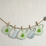 コーヒーカップのガーランド