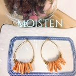 クラブシェルフープピアス