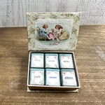 ミニチュアアンティーク缶 6個セット 紙箱付き　B