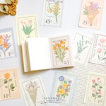 イラストデザインペーパー　100枚　flower letters　[AZ994]