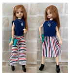 リカちゃん  着せ替え服 カラフルストライプ　5点セット