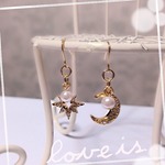 夜空のピアス♪ゴールドカラー