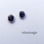 ビーズ刺繍ピアス