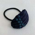 ミナペルホネン　ヘアゴム　handmade tambourine ネイビー