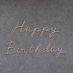 Happy Birthday  * standardタイプ * シャンパンゴールド　wire  art  虫ピン付き　バースデー　ハッピーバースデー　文字　ワイヤー　誕生日　飾り　レタリング