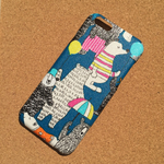 くまのカーニバル ブルー iPhoneケース