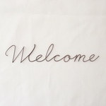 Welcome  * naturalタイプ * ブロンズ wire  art  虫ピン付き　ウエルカム　文字　ワイヤー　飾り　レタリング　ゴールド　