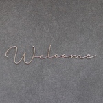 Welcome  * stylishタイプ * シャンパンゴールド wire  art  虫ピン付き　ウエルカム　文字　ワイヤー　飾り　レタリング　ゴールド　