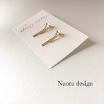 ストレート×シンプル×ゴールド・ピアス・イヤリング