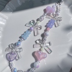 🎀🧸💛カラフルビーズストラップ　iPhoneケース iPhoneストラップ アクセサリー　プラビーズ　ストラップ　グミベア　ビーズアクセサリー　韓国雑貨　ビーズ　パール　雲ビーズ