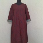 着物リメイク◎ワンピースチュニック　Ｖネック