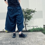 落ち感のあるlinenビエラ ＊ ワイドパンツ
