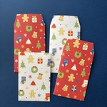 クリスマス柄  ぽち袋(三つ折りのお札が入るサイズ4枚入り)