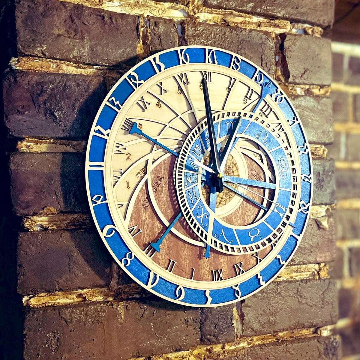 星と月のデザイン掛時計 掛け時計「月星と雲」 掛け時計・置き時計