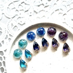 パープル💜ボタニカルレジンピアス