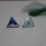 #23 ピアス＊青系シーグラス×シルバーSS