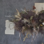 【お取り置き　専用ページ】wreath「鳥のおすそわけ」№４　　　ドライフラワーリース　フライングリース