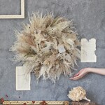 wreath [riverbed] №１　【約４５センチ】パンパスグラスとヨシのリース№１　  　　　　パンパス　　ススキ　　スモークツリー