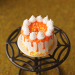 ミニチュア　ハロウィンドリップケーキ（オレンジ）